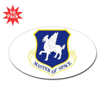 50SW - M01 - 01 - 50th Space Wing - Sticker (Oval 50 pk)