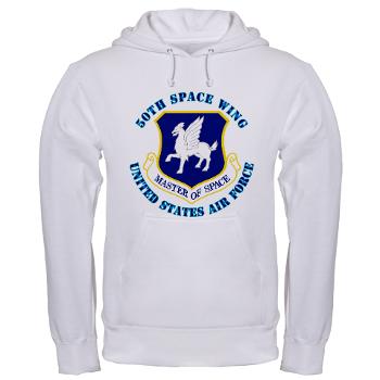 50SW - A01 - 03 - 50th Space Wing with Text - Hooded Sweatshirt