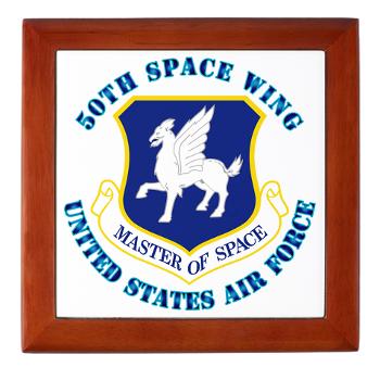 50SW - M01 - 03 - 50th Space Wing with Text - Keepsake Box