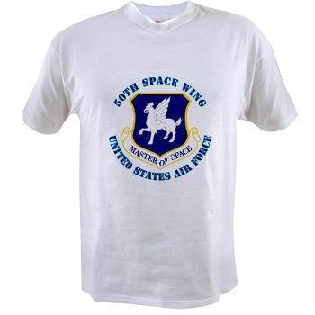 50SW - A01 - 04 - 50th Space Wing with Text - Value T-shirt