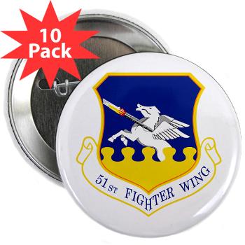 51FW - M01 - 01 - 51st Fighter Wing - 2.25" Button (10 pack) - Click Image to Close