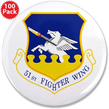 51FW - M01 - 01 - 51st Fighter Wing - 3.5" Button (100 pack) - Click Image to Close