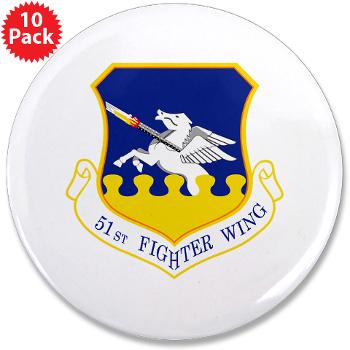 51FW - M01 - 01 - 51st Fighter Wing - 3.5" Button (10 pack) - Click Image to Close