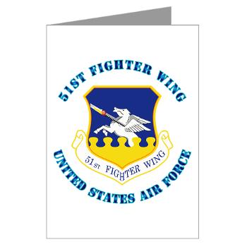 51FW - M01 - 02 - 51st Fighter Wing with Text - Greeting Cards (Pk of 10)