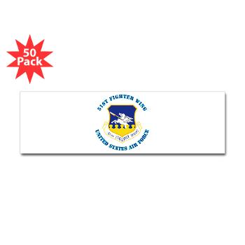 51FW - M01 - 01 - 51st Fighter Wing with Text - Sticker (Bumper 50 pk)