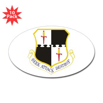 52FW - M01 - 01 - 52nd Fighter Wing - Sticker (Oval 10 pk)