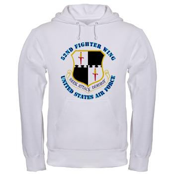 52FW - A01 - 03 - 52nd Fighter Wing with Text - Hooded Sweatshirt