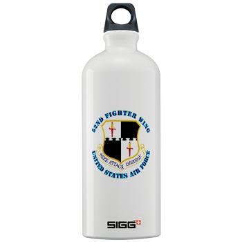 52FW - M01 - 03 - 52nd Fighter Wing with Text - Sigg Water Bottle 1.0L