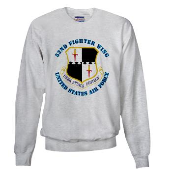 52FW - A01 - 03 - 52nd Fighter Wing with Text - Sweatshirt