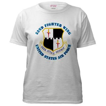 52FW - A01 - 04 - 52nd Fighter Wing with Text - Women's T-Shirt