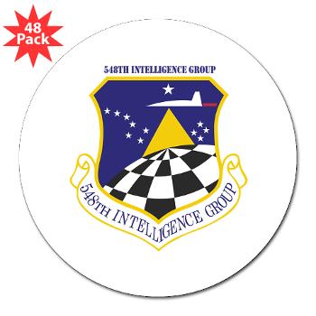 548IG - M01 - 01 - 548th Intelligence Group with Text - 3" Lapel Sticker (48 pk)