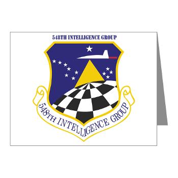 548IG - M01 - 02 - 548th Intelligence Group with Text - Note Cards (Pk of 20)