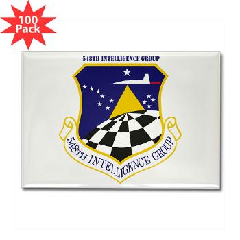 548IG - M01 - 01 - 548th Intelligence Group with Text - Rectangle Magnet (100 pack)