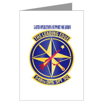 548OSS - M01 - 02 - 548th Operations Support Squadron with Text - Greeting Cards (Pk of 10) - Click Image to Close