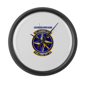 548OSS - M01 - 03 - 548th Operations Support Squadron with Text - Large Wall Clock