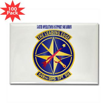 548OSS - M01 - 01 - 548th Operations Support Squadron with Text - Rectangle Magnet (100 pack)