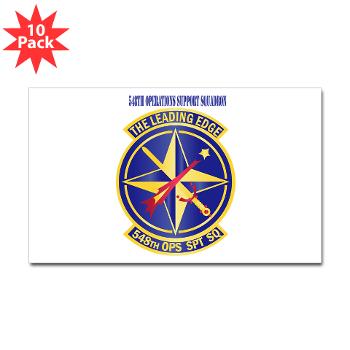 548OSS - M01 - 01 - 548th Operations Support Squadron with Text - Sticker (Rectangle 10 pk)