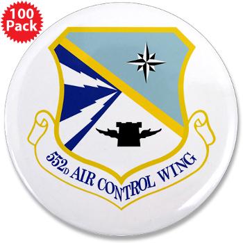 552ACW - M01 - 01 - 552nd Air Control Wing - 3.5" Button (100 pack) - Click Image to Close