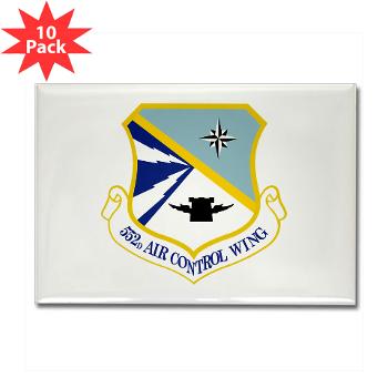 552ACW - M01 - 01 - 552nd Air Control Wing - Rectangle Magnet (10 pack) - Click Image to Close