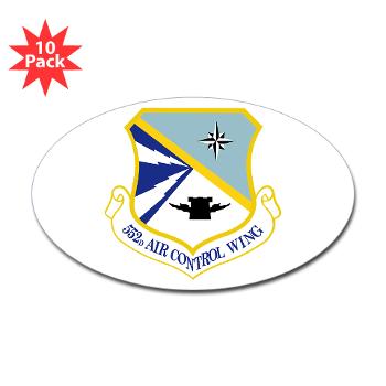 552ACW - M01 - 01 - 552nd Air Control Wing - Sticker (Oval 10 pk)