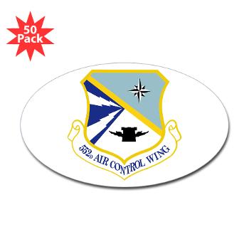 552ACW - M01 - 01 - 552nd Air Control Wing - Sticker (Oval 50 pk)