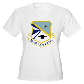 552ACW - A01 - 04 - 552nd Air Control Wing - Women's V-Neck T-Shirt