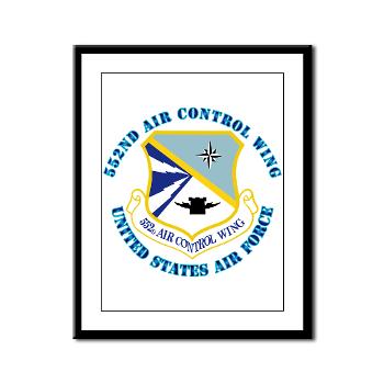 552ACW - M01 - 02 - 552nd Air Control Wing with Text - Framed Panel Print - Click Image to Close
