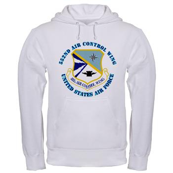 552ACW - A01 - 03 - 552nd Air Control Wing with Text - Hooded Sweatshirt