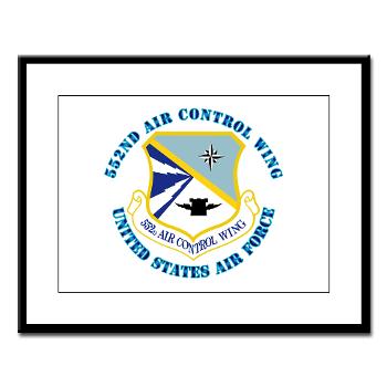 552ACW - M01 - 02 - 552nd Air Control Wing with Text - Large Framed Print
