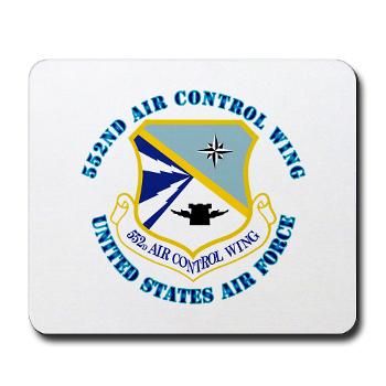 552ACW - M01 - 03 - 552nd Air Control Wing with Text - Mousepad