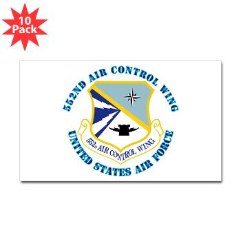 552ACW - M01 - 01 - 552nd Air Control Wing with Text - Sticker (Rectangle 10 pk)