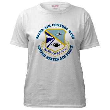 552ACW - A01 - 04 - 552nd Air Control Wing with Text - Women's T-Shirt