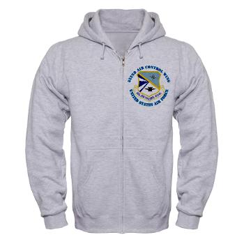 552ACW - A01 - 03 - 552nd Air Control Wing with Text - Zip Hoodie