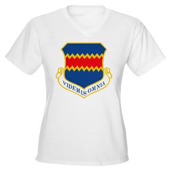 55W - A01 - 04 - 55th Wing - Women's V-Neck T-Shirt