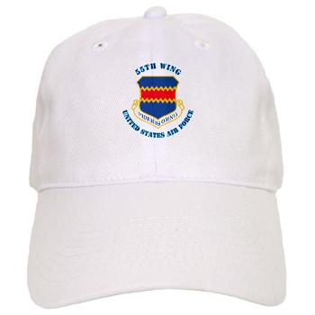 55W - A01 - 01 - 55th Wing with Text - Cap