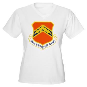 56FW - A01 - 04 - 56th Fighter Wing - Women's V-Neck T-Shirt