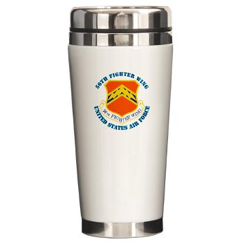 56FW - M01 - 03 - 56th Fighter Wing with Text - Ceramic Travel Mug - Click Image to Close