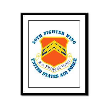 56FW - M01 - 02 - 56th Fighter Wing with Text - Framed Panel Print