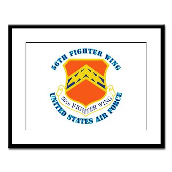 56FW - M01 - 02 - 56th Fighter Wing with Text - Large Framed Print