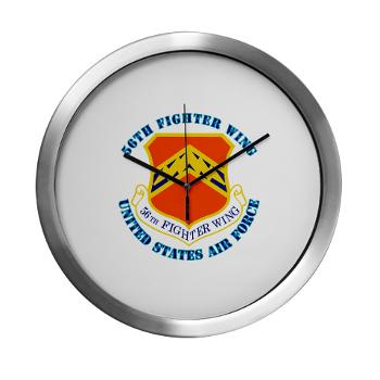 56FW - M01 - 03 - 56th Fighter Wing with Text - Modern Wall Clock