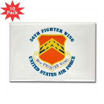 56FW - M01 - 01 - 56th Fighter Wing with Text - Rectangle Magnet (10 pack)