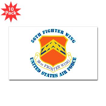 56FW - M01 - 01 - 56th Fighter Wing with Text - Sticker (Rectangle 10 pk)