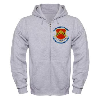 56FW - A01 - 03 - 56th Fighter Wing with Text - Zip Hoodie