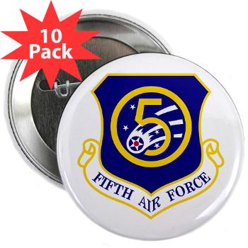 5AF - M01 - 01 - 5th Air Force - 2.25" Button (10 pack) - Click Image to Close