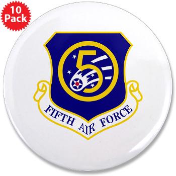 5AF - M01 - 01 - 5th Air Force - 3.5" Button (10 pack) - Click Image to Close