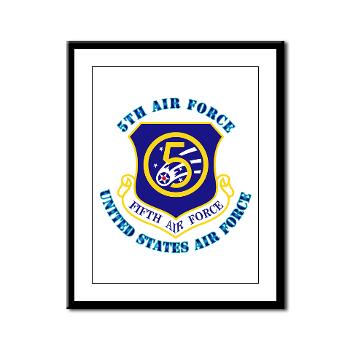 5AF - M01 - 02 - 5th Air Force with Text - Framed Panel Print