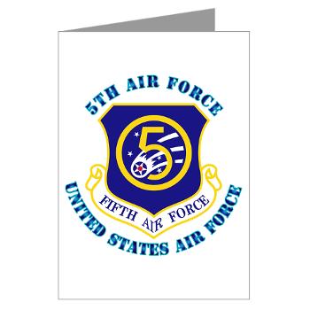 5AF - M01 - 02 - 5th Air Force with Text - Greeting Cards (Pk of 10)