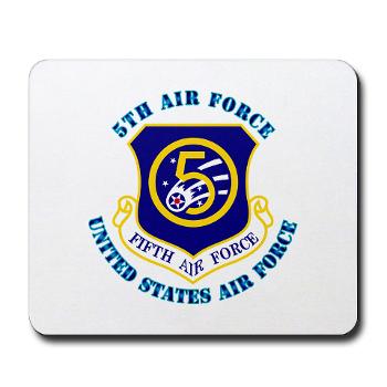 5AF - M01 - 03 - 5th Air Force with Text - Mousepad
