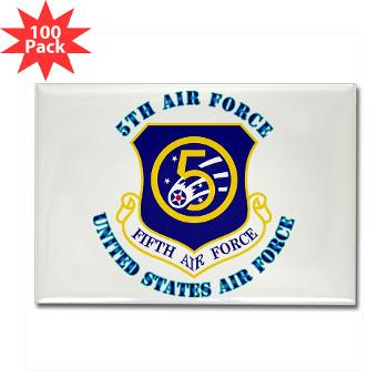 5AF - M01 - 01 - 5th Air Force with Text - Rectangle Magnet (100 pack)