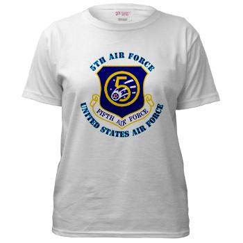 5AF - A01 - 04 - 5th Air Force with Text - Women's T-Shirt